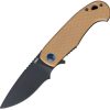 CRKT P.S.D. II Assisted Folding Knife 3" AUS-10A Blade Coyote Brown