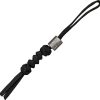 DA08-1.jpg Damascus Hand-Forged Cylinder Bead with Lanyard Black