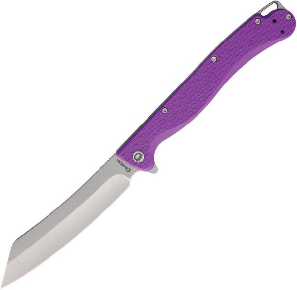 Daggerr Knives Tesak Linerlock Folding Knife Purple 4.88"