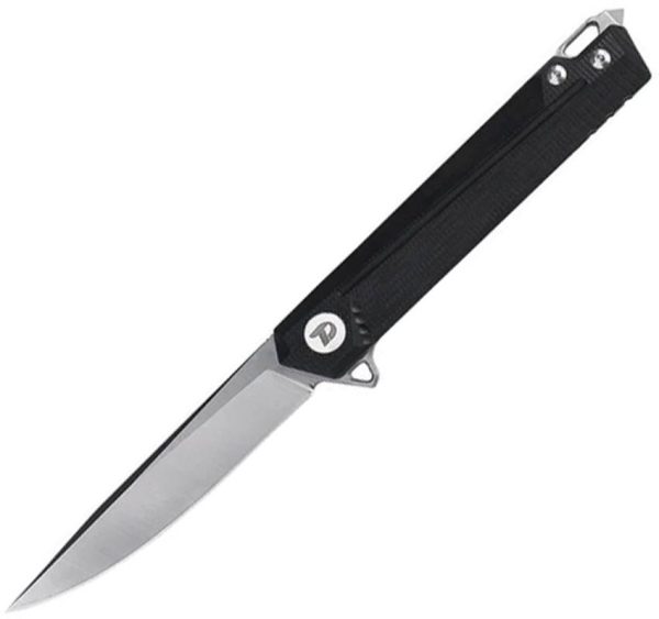 Dreamtech Linerlock G10 Black Folding Knife 3.75" D2