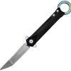 DTK3312GB-1.jpg Dreamtech Linerlock G10 Black Folding Knife 3.38" D2 Tanto