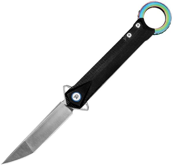 DTK3312GB-1.jpg Dreamtech Linerlock G10 Black Folding Knife 3.38" D2 Tanto