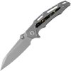 Dreamtech Framelock Folding Knife 4" M390 Gray Titanium Yellow Carbon Fiber