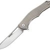 Dreamtech Framelock Folding Knife Gray Titanium D2 Steel