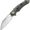 Dreamtech Linerlock Folding Knife 3.5" D2 OD Green Micarta