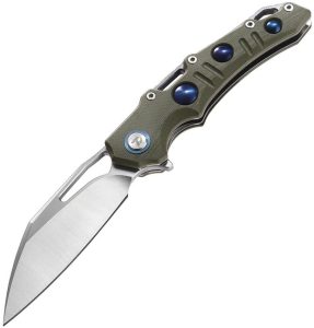 Dreamtech Linerlock Folding Knife 3.5" D2 OD Green Micarta