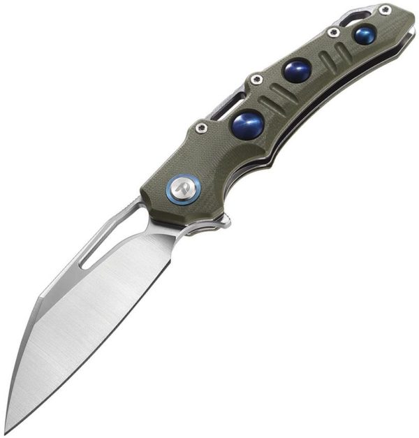 Dreamtech Linerlock Folding Knife 3.5" D2 OD Green Micarta