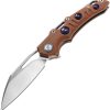 Dreamtech Linerlock Folding Knife 3.5" D2 Brown Micarta