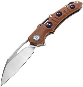 Dreamtech Linerlock Folding Knife 3.5" D2 Brown Micarta