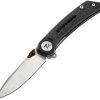 Dreamtech Linerlock Folding Knife 3.13" 14C28N Black G10