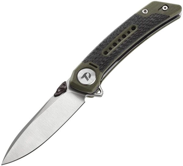 Dreamtech Linerlock Folding Knife 3.13" 14C28N Green G10