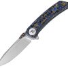 DTK3610MBL-1.jpg Dreamtech Linerlock Folding Knife 3.13" 14C28N Micarta Blue