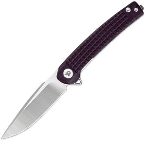 Dreamtech Linerlock Folding Knife Purple G10 3.13" D2 Steel