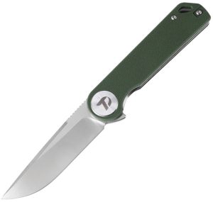 Dreamtech Linerlock Folding Knife Green G10 3.25" D2