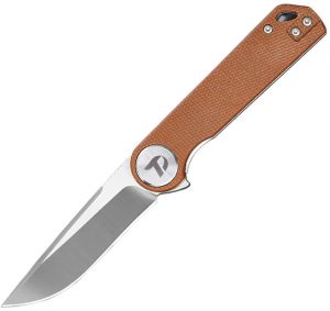 Dreamtech Linerlock Folding Knife D2 Drop Point Brown Micarta 3.25"