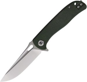 Dreamtech 3.25" D2 Linerlock Folding Knife Green Micarta