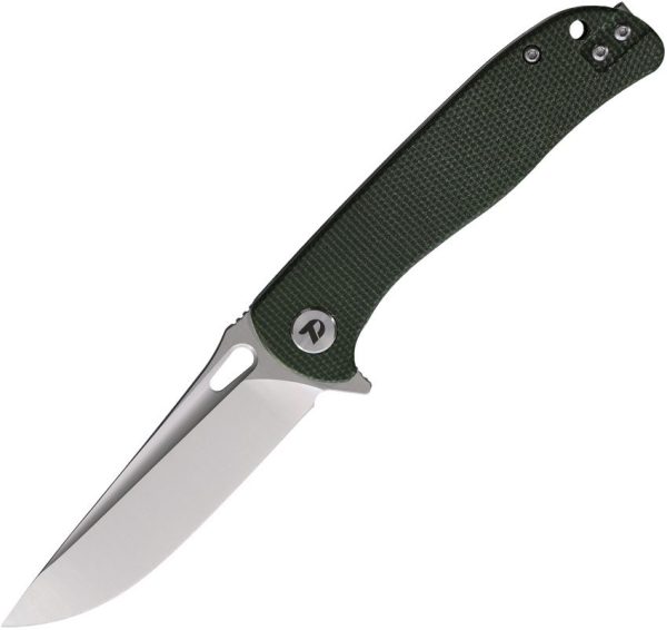 Dreamtech 3.25" D2 Linerlock Folding Knife Green Micarta