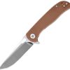 Dreamtech Linerlock Folding Knife D2 Drop Point Brown Micarta