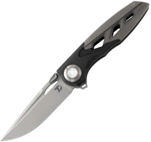 Dreamtech Button Lock Folding Knife 3.5" M390 Blade Ti/Zirc Handle