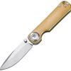 DTK4245VTGR-1.jpg Dreamtech Button Lock Gold Folding Knife 3" VG-10 Blade