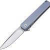Dreamtech Linerlock Ti Blue Folding Knife 3" VG-10