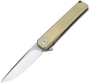 Dreamtech Linerlock Ti Gold Folding Knife 3" VG-10 Blade