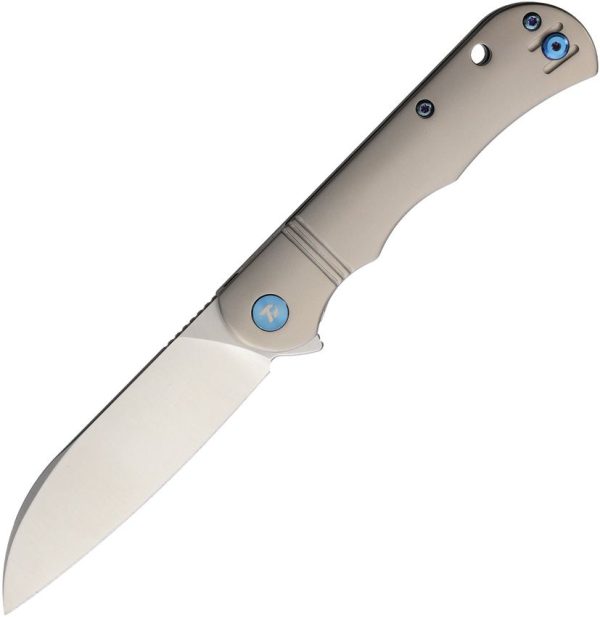 Dreamtech Linerlock Ti Gray Folding Knife 3" 14C28N Sandvik
