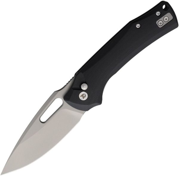Dreamtech Button Linerlock Folding Knife 3.25" D2 Black G10
