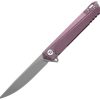 Dreamtech Framelock Folding Knife 3.75" S35VN Pink/Purple Titanium