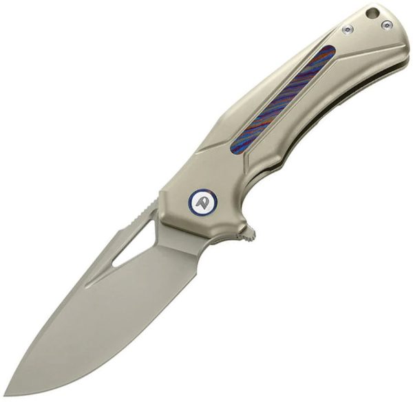 Dreamtech Framelock Folding Knife Gold Ti/Zirc 3.25" M390