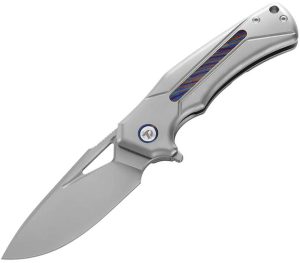 DTK9402G-1.jpg Dreamtech Framelock Gray Titanium Folding Knife 3.25" M390