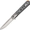 EE10B027GY-1.jpg ElitEdge Linerlock Folding Knife Black/White Micarta D2 3.75"