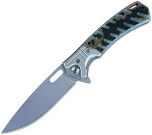 ElitEdge Linerlock Folding Knife 3.75" Blade Dark Camo