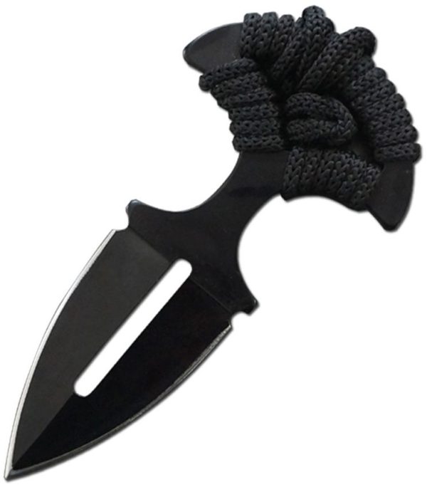 ElitEdge Push Dagger 2.5" Black Double Edge Fixed Blade w/ Sheath