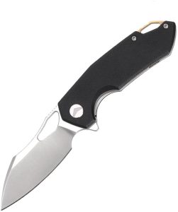 FerraMonster Glideman Linerlock Folding Knife 3" 154CM Black Micarta