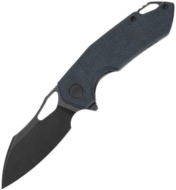 FerraMonster Glideman Linerlock Folding Knife 3" 154CM Blue Micarta