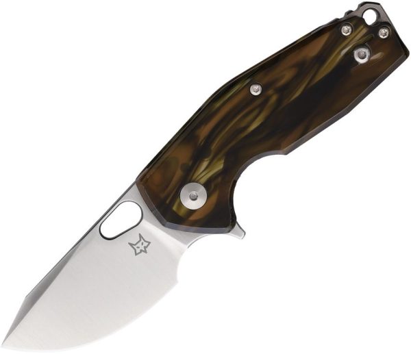 Fox Suru Linerlock Folding Knife 2.5" Bohler M398 Rhodoid