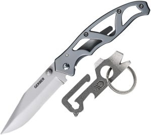 Gerber Paraframe Mullet Set Folding Knife 3" Blade w/ Keychain Tool