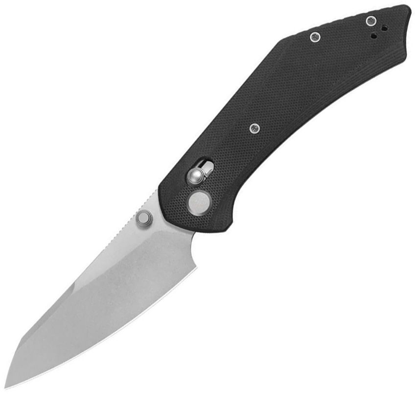 GEO Knife DIVID Crossbar Lock Folding Knife Black G10 3.3"
