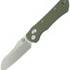 GEO Knife Komodo Crossbar Lock Folding Knife Green G10 3.13" Blade