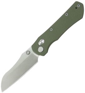 GEO Knife Komodo Crossbar Lock Folding Knife Green G10 3.13" Blade