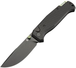 Glow Rhino McGuire Button Lock Folding Knife S35VN Black 3.5"