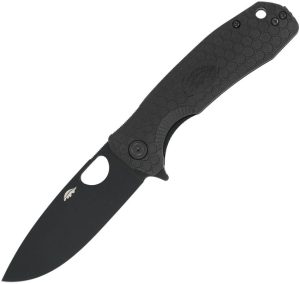 Honey Badger Knives Large Linerlock Folding Knife 3.63" D2 Black