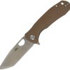 HB1732.jpg Honey Badger Medium Linerlock Tanto Folding Knife Tan 3.13"