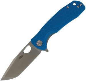 HB1734.jpg Honey Badger Medium Linerlock Tanto Folding Knife Blue 3.13"
