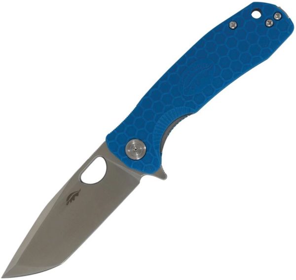 Honey Badger Medium Linerlock Tanto Folding Knife Blue 3.13"