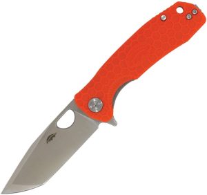 HB1736.jpg Honey Badger Medium Linerlock Tanto Folding Knife Orange