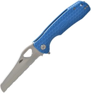 Honey Badger Large Rescue Linerlock Folding Knife Blue 3.63in