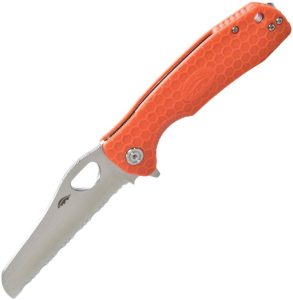 Honey Badger Large Rescue Linerlock Orange 3.63" Folding Knife