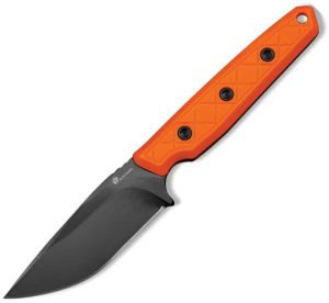 HX Outdoors Maverick Fixed Blade DLC 3" Black 14C28N Orange G10